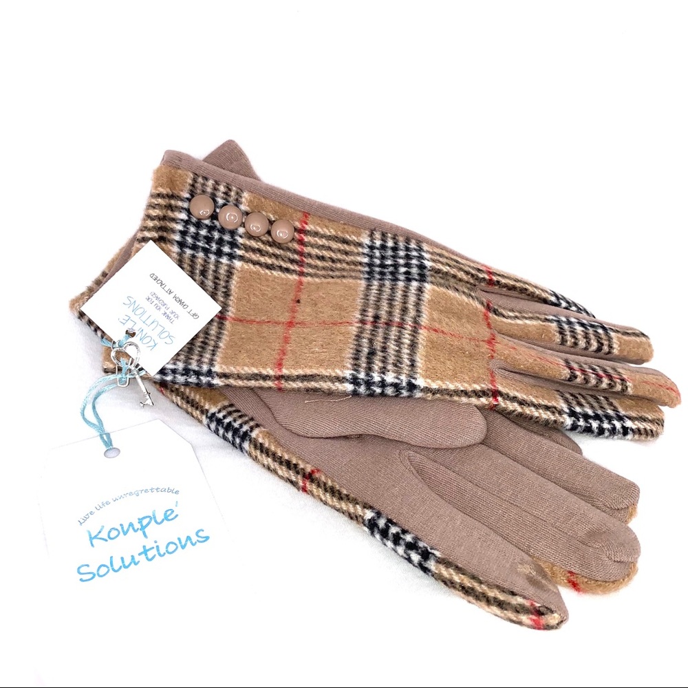 British Plaid Smart Gloves